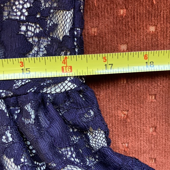 French Connection Navy Blue Lace Dress - Picture 13 of 15